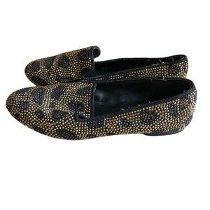 Steve Madden Leopard Print Jeweled Loafers Size 9